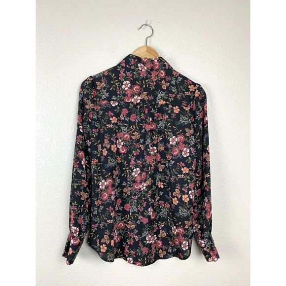 Pleione Floral Ruffle Placket Button Down Top - Picture 6 of 6